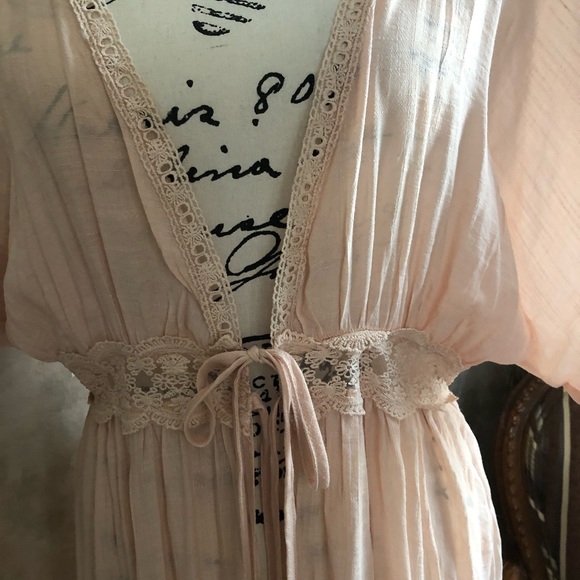 EMBELLISHED BLUSH MAXI DUSTER NWT - Picture 5 of 9